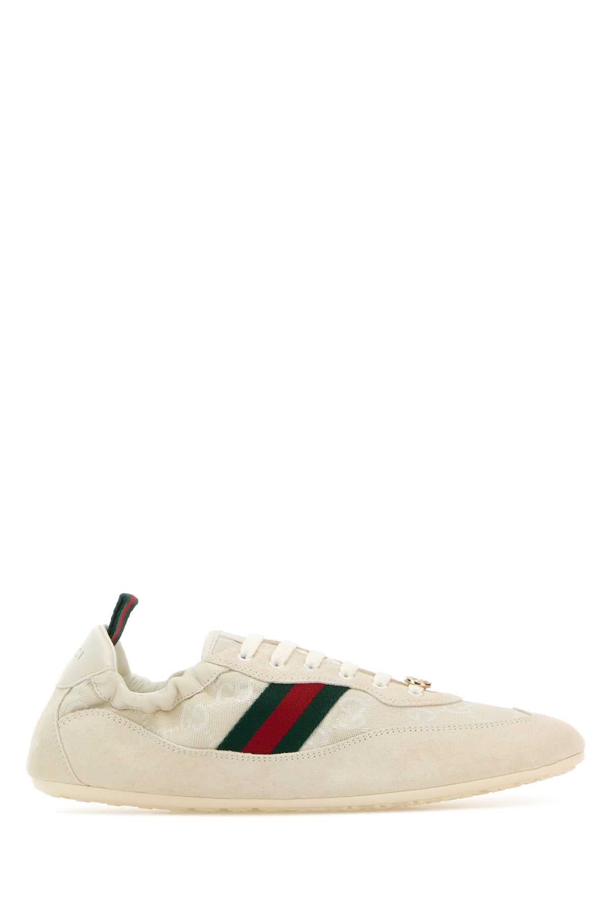 Ivory Gg Fabric And Suede Sneakers Owmwowowvrvowo Calf Skin