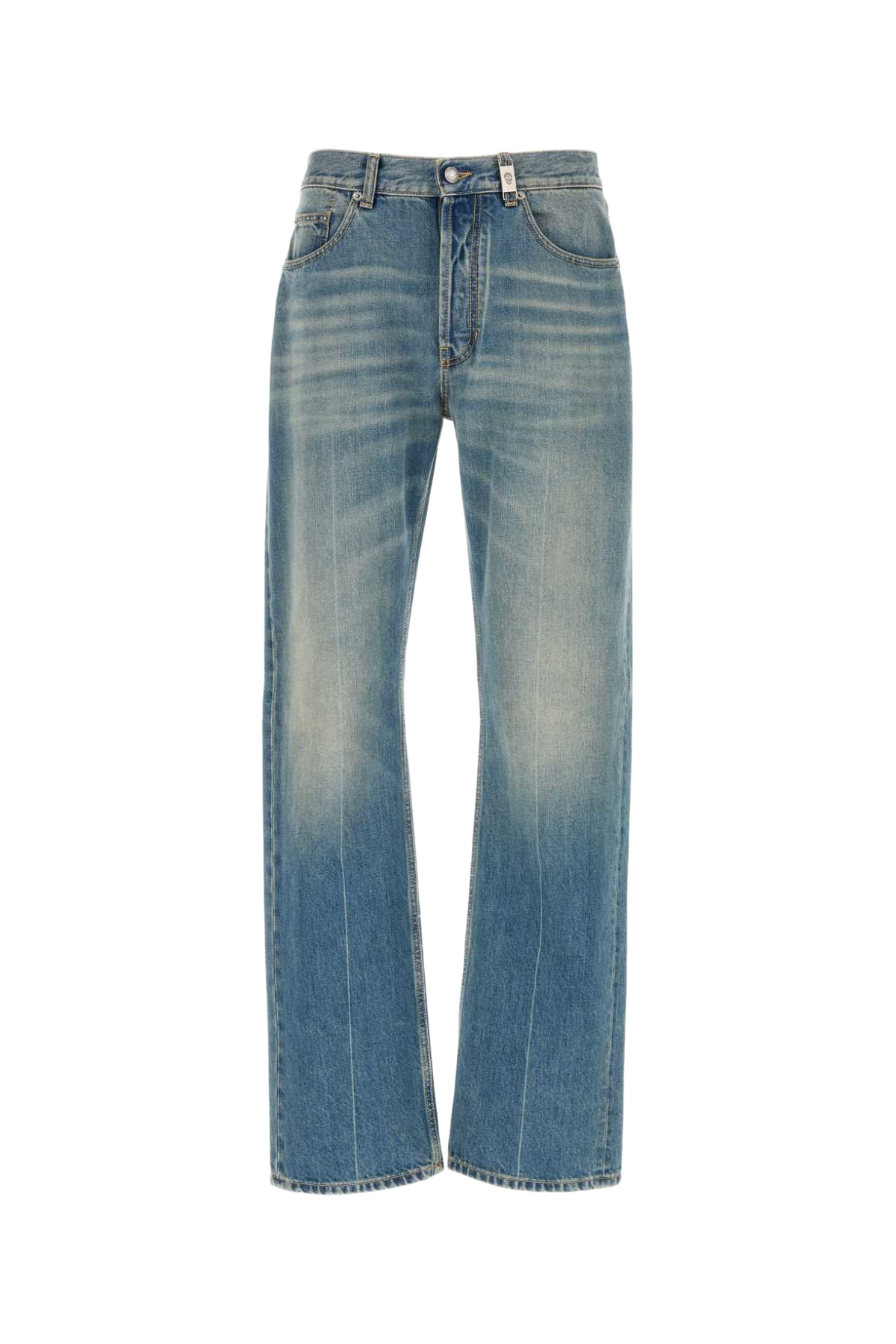 Denim Jeans Bluewashed Exterior: Cotton