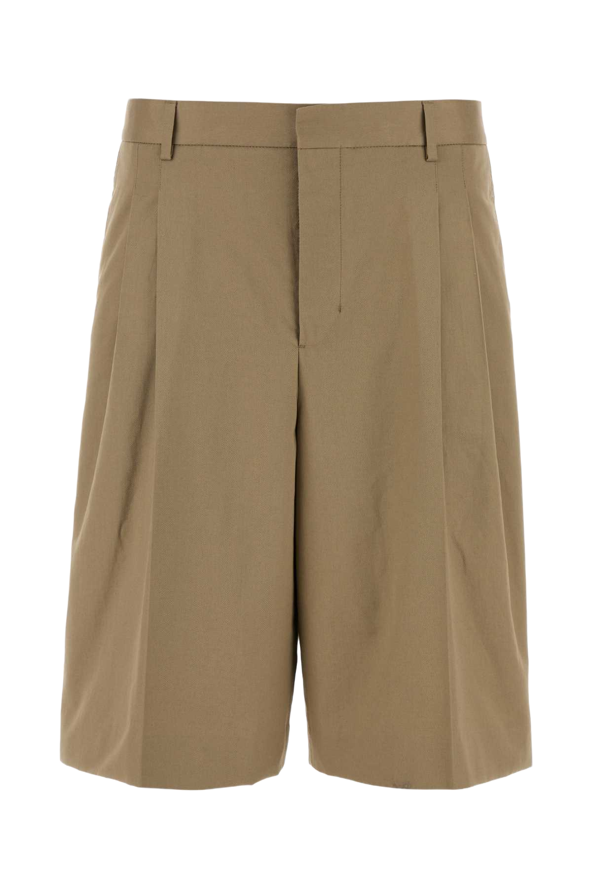 Dove Grey Cotton Bermuda Shorts Beigetaupe Exterior
