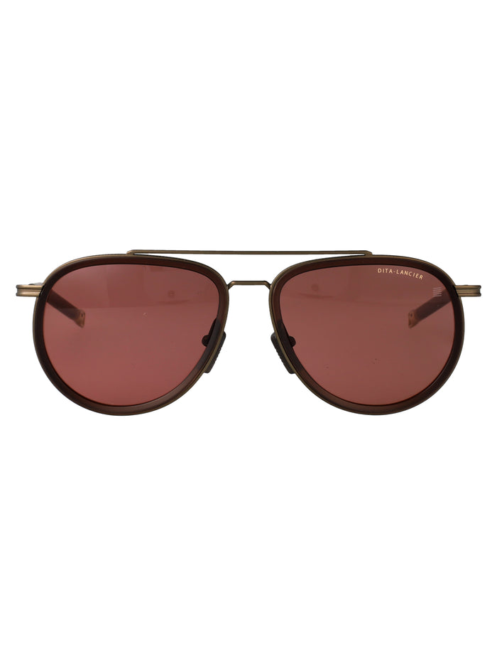 Lsa-441 Black Sand - Copperhead Brown Metal Sunglasses
