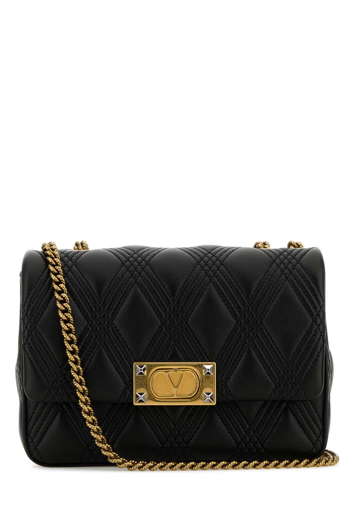 Black Nappa Leather Medium Quiltie 67 Shoulder Bag Nero Borse A Tracolla