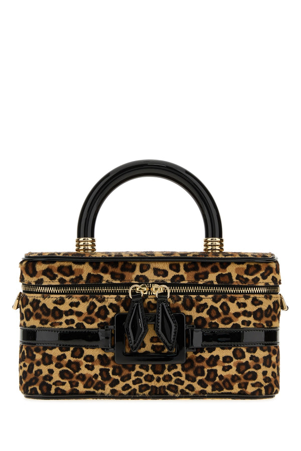 Roger Vivier Calf hair top handle bag in beige