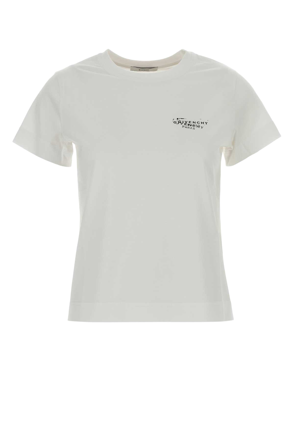 White Cotton T-Shirt Exterior: Coton