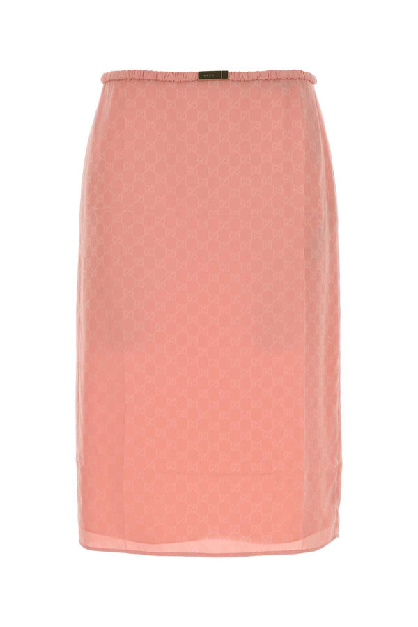 Gucci Exterior: 100% Silk; Lining: 75% Acetate skirt in pink