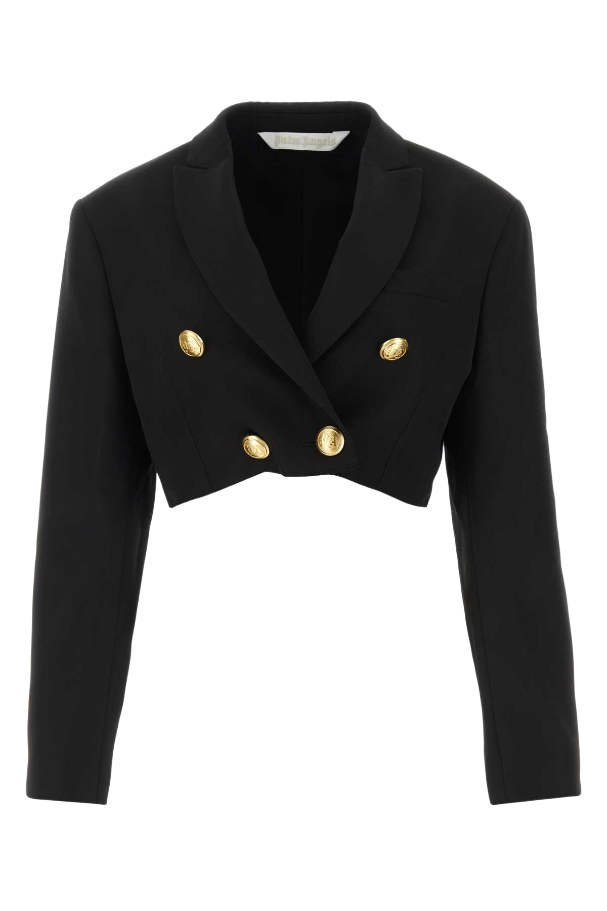 Black Polyester Blend Boyfriend Blazer Blackgold Giacche E Gilet