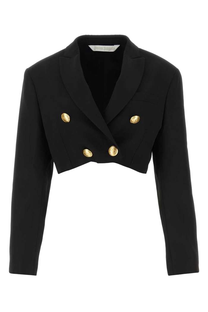 Black Polyester Blend Boyfriend Blazer Blackgold Giacche E Gilet