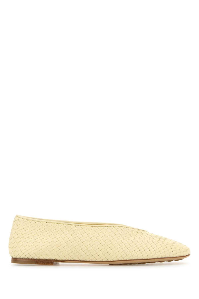 Pastel Yellow Leather Rosa Ballerinas Giallochuaro Ballerine