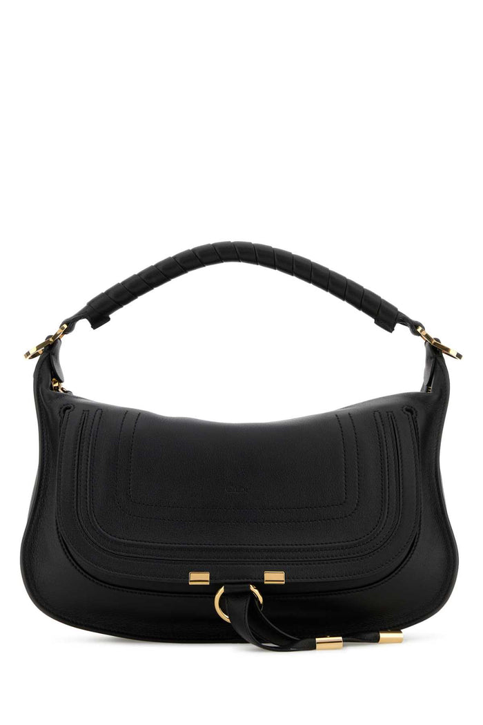 Black Leather Small Marcie Shoulder Bag Borse A Mano