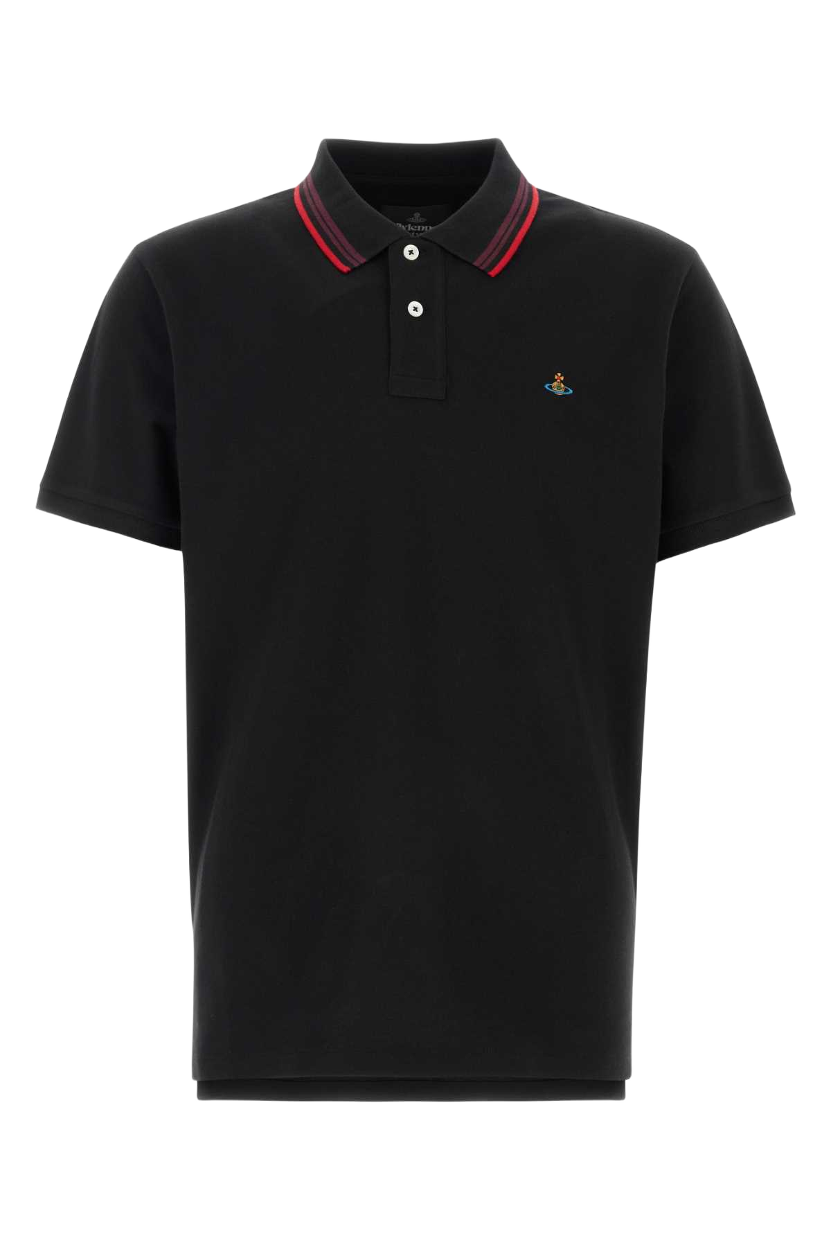 Black Piquet Polo Shirt Exterior: Cotton