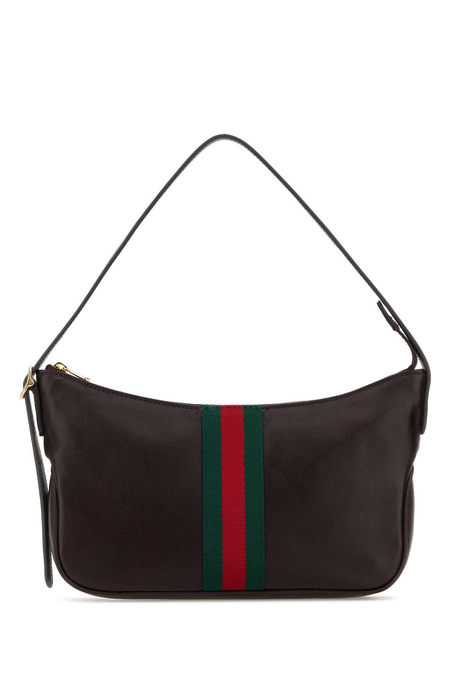 Gucci Exterior: 100% Leather; Lining: 100% Fabric; Finishing: Golden metal shoulder bag in brown