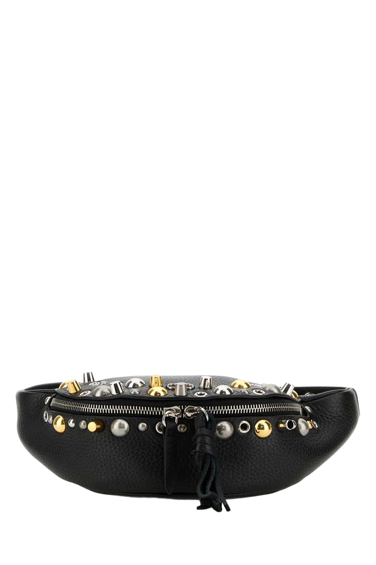 Black Leather Nellcãte Belt Bag Nero Exterior: Calf Lining: Marsupi