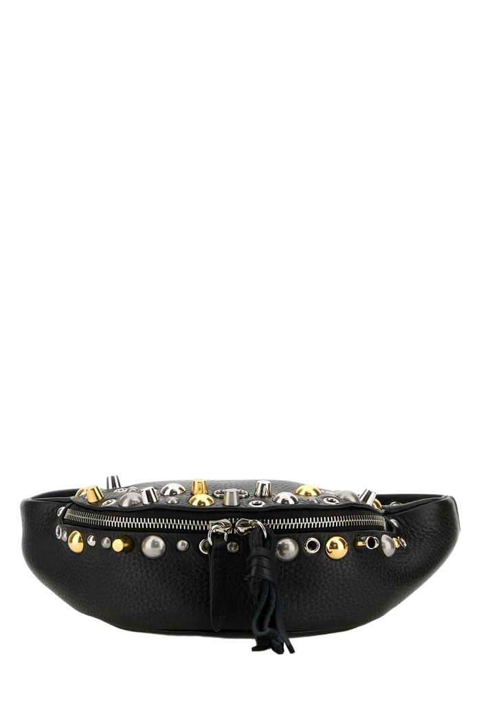 Black Leather Nellcãte Belt Bag Nero Exterior: Calf Lining: Marsupi