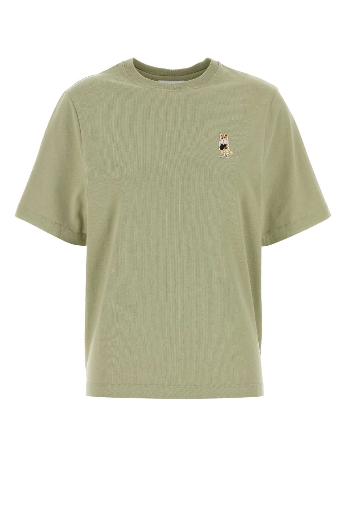 Sage Green Cotton T-Shirt Dustygreen Organic