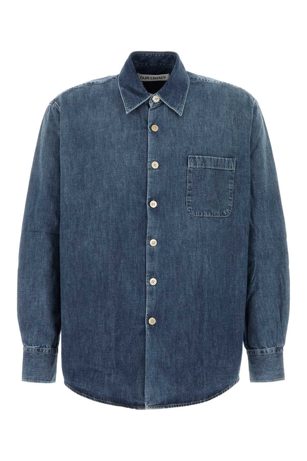 Our Legacy Shirt 100% Cotton shirt in blue