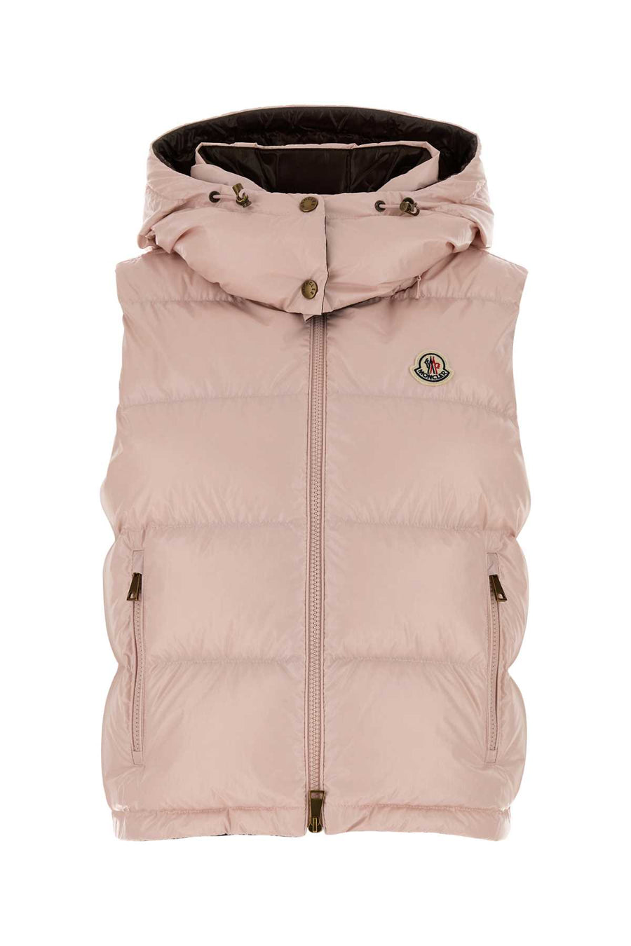 Moncler Vest Exterior: 100% Nylon down vest in pink