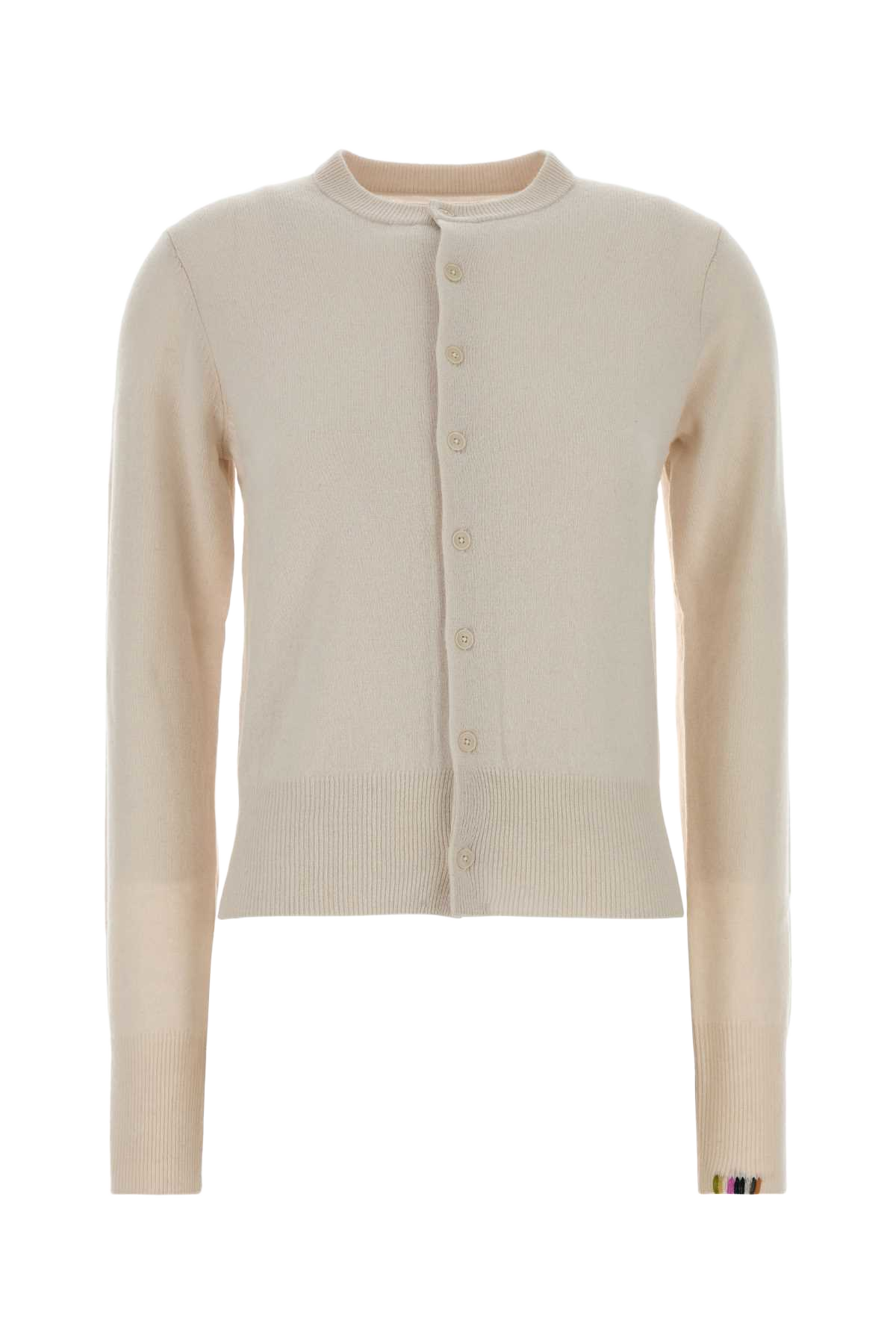 Ivory Cashmere Little 2 Cardigan Bone Exterior: Maglieria