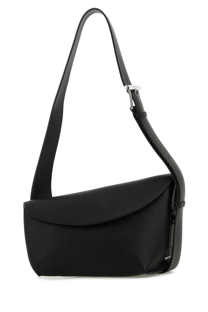 Black Large Sling T-Bar Crossbody Bag Blacksilver Borse A Tracolla