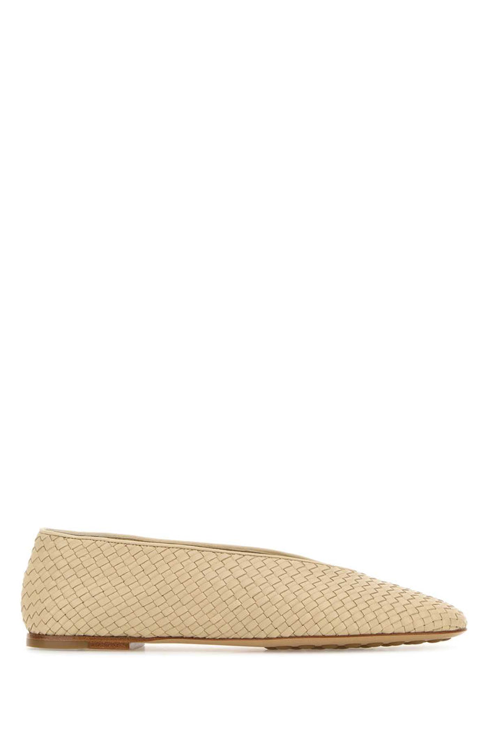 Cream Leather Rosa Ballerinas Tufo Ballerine