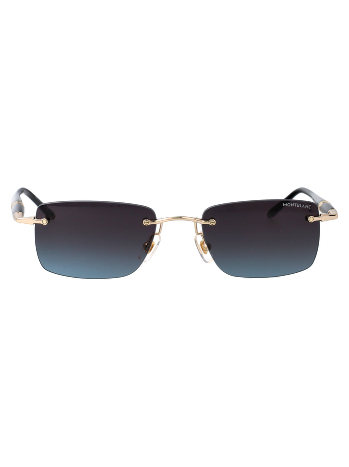 Mb0344s Gold-black-blue Metal Sunglasses