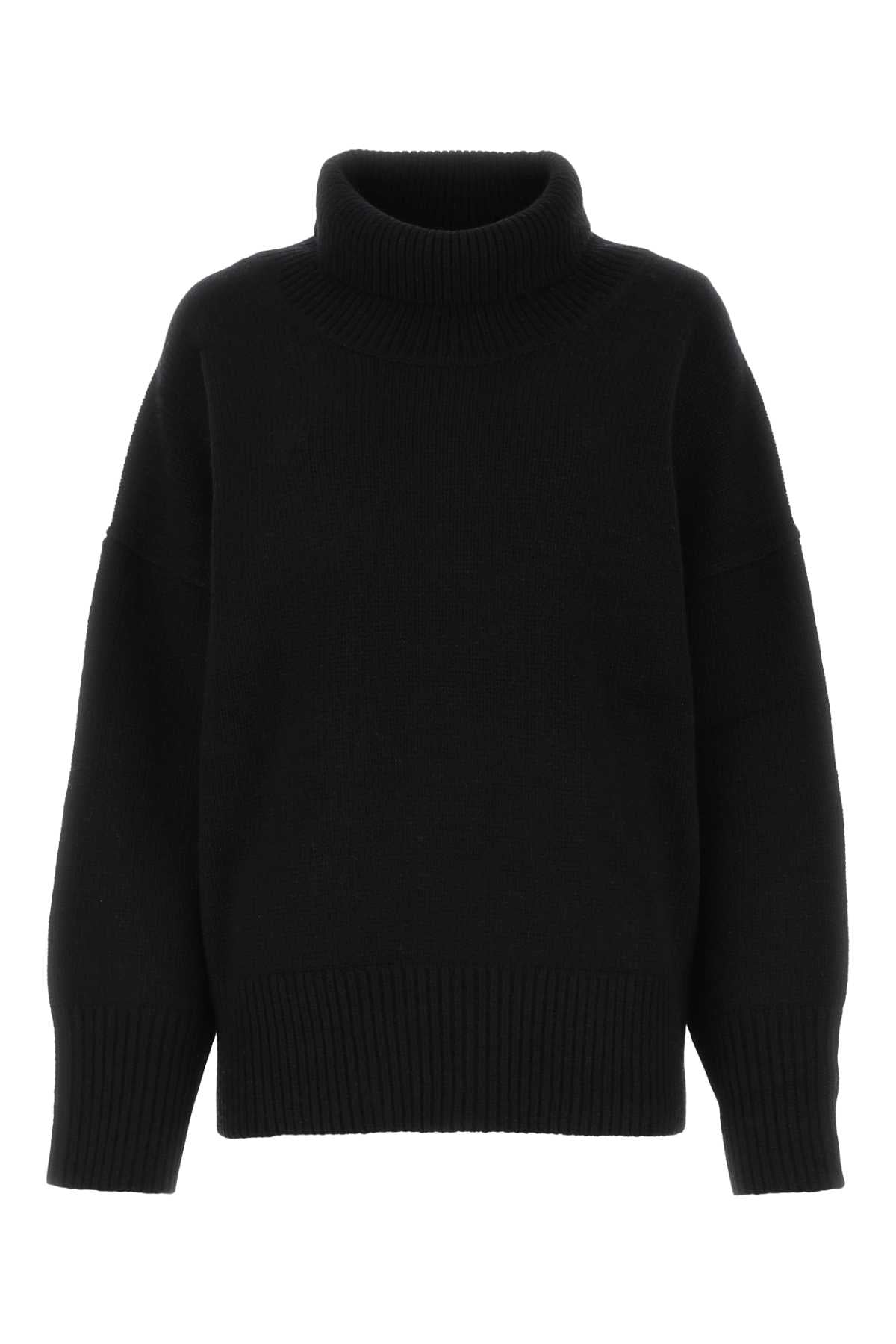 Black Cashmere Oversize Sweater 001 Exterior: Maglieria