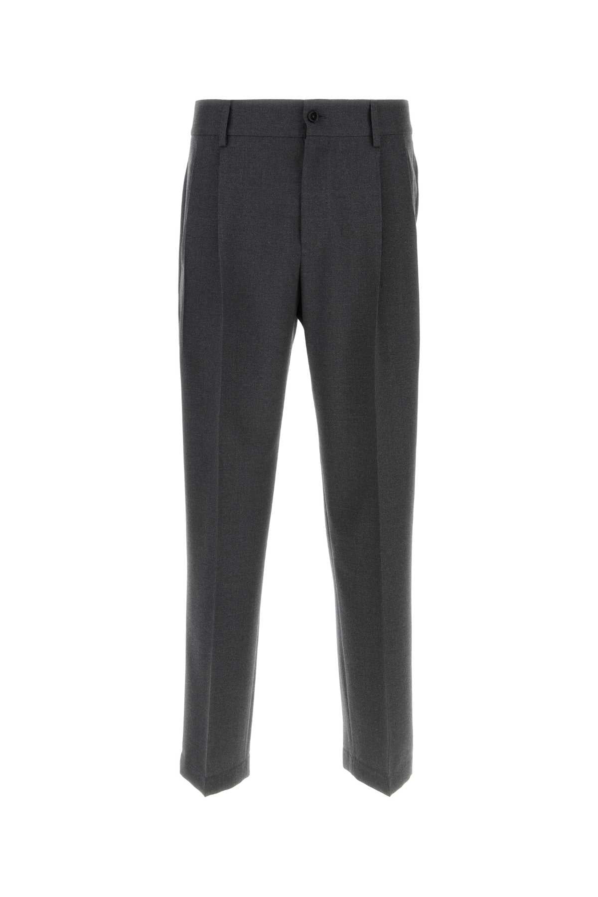Dark Grey Wool Blend Pant Melangegrigi Exterior: Virgin Nylon Pantaloni