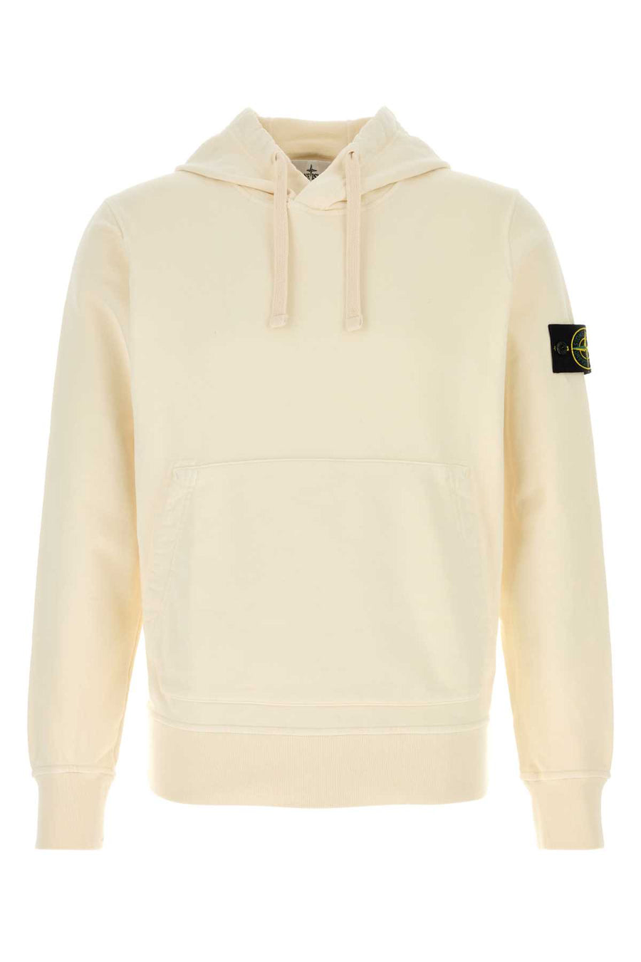 Stone Island Sweater 100% Cotton hoodie in white