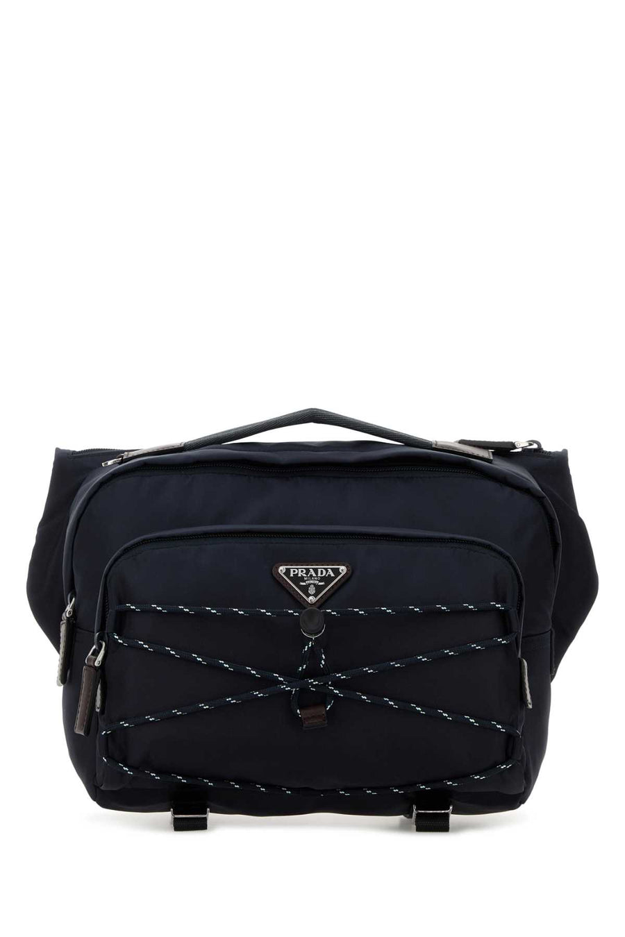 Prada Exterior: 100% Fabric belt bag in navy