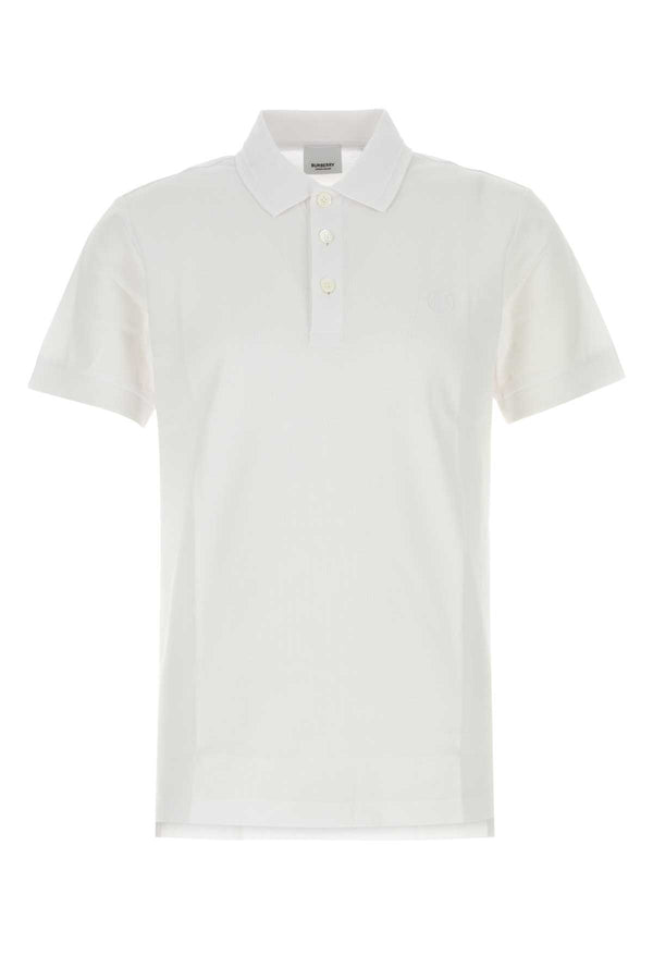 Burberry 100% Cotton polo shirt in white