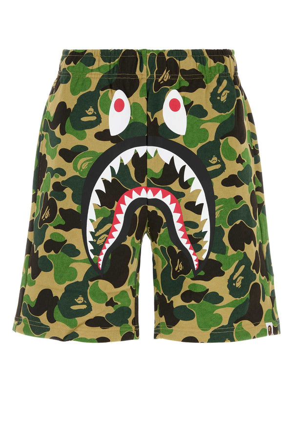 Bape Camo 100% Cotton bermuda shorts in green