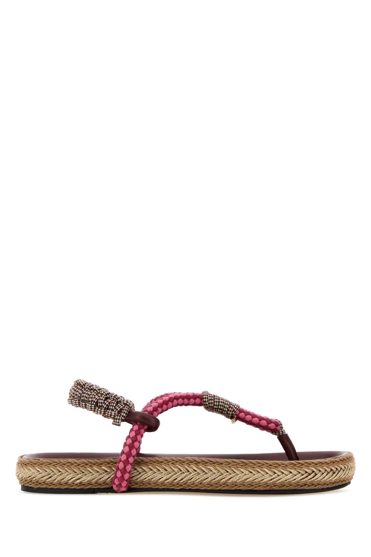 Multicolor Burgundy Sandali
