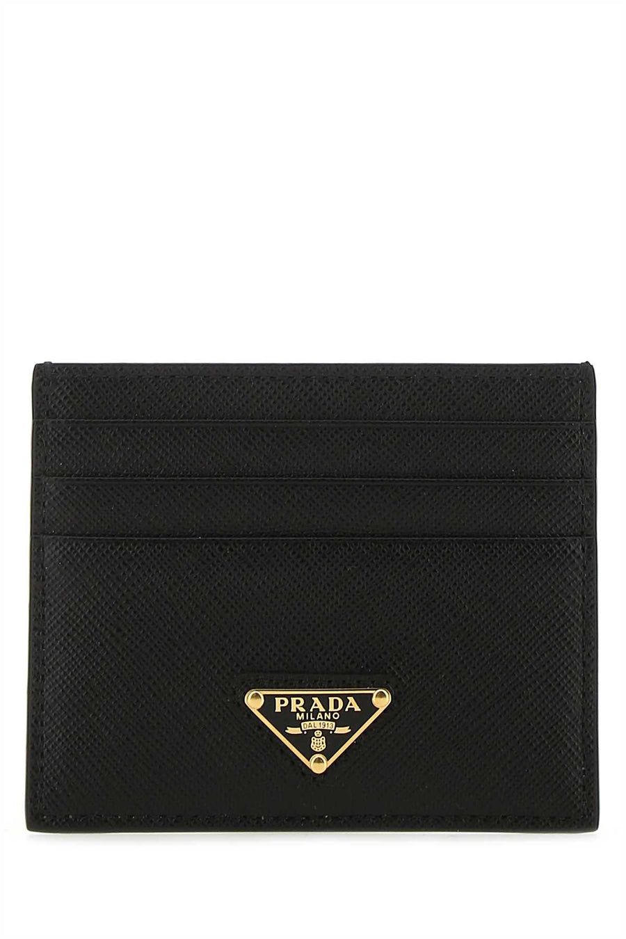 Prada 100% Vitello card case in black