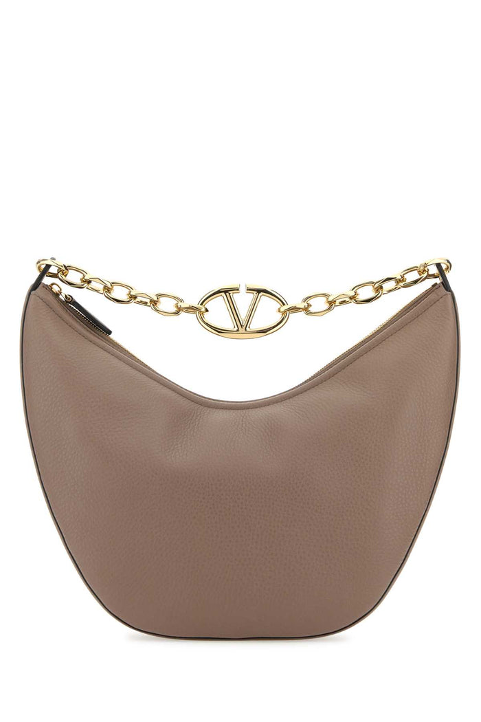 Antiqued Pink Leather Medium Hobo Vlogo Moon Shoulder Bag Clay Borse A Mano