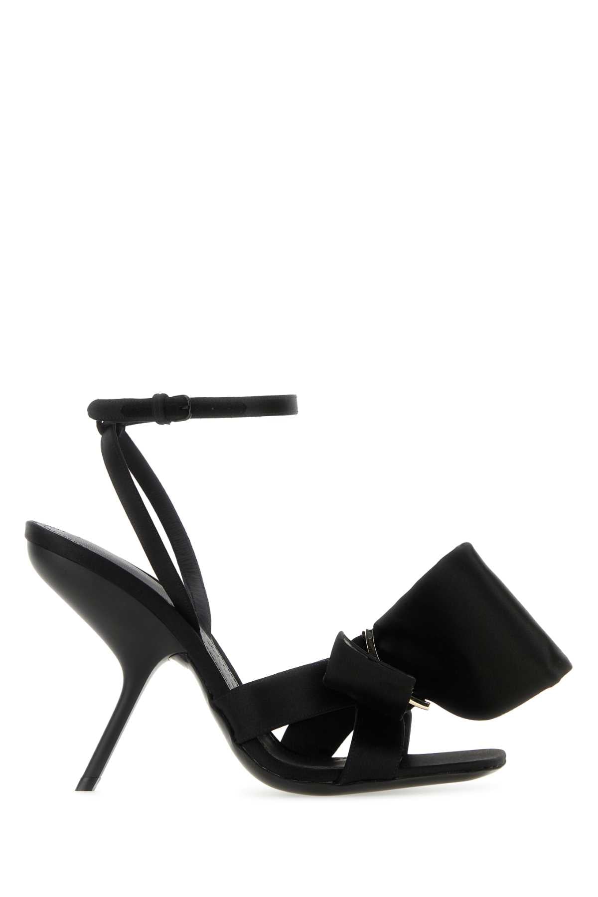 Black Satin Sandals Nero Sandali