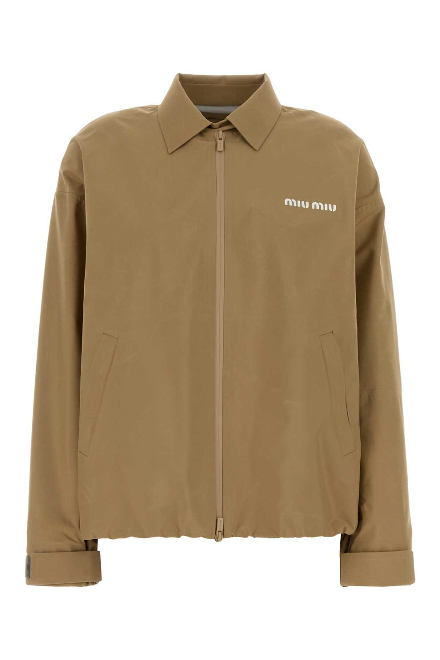 Miu Miu 73% Recycled polyester jacket in beige