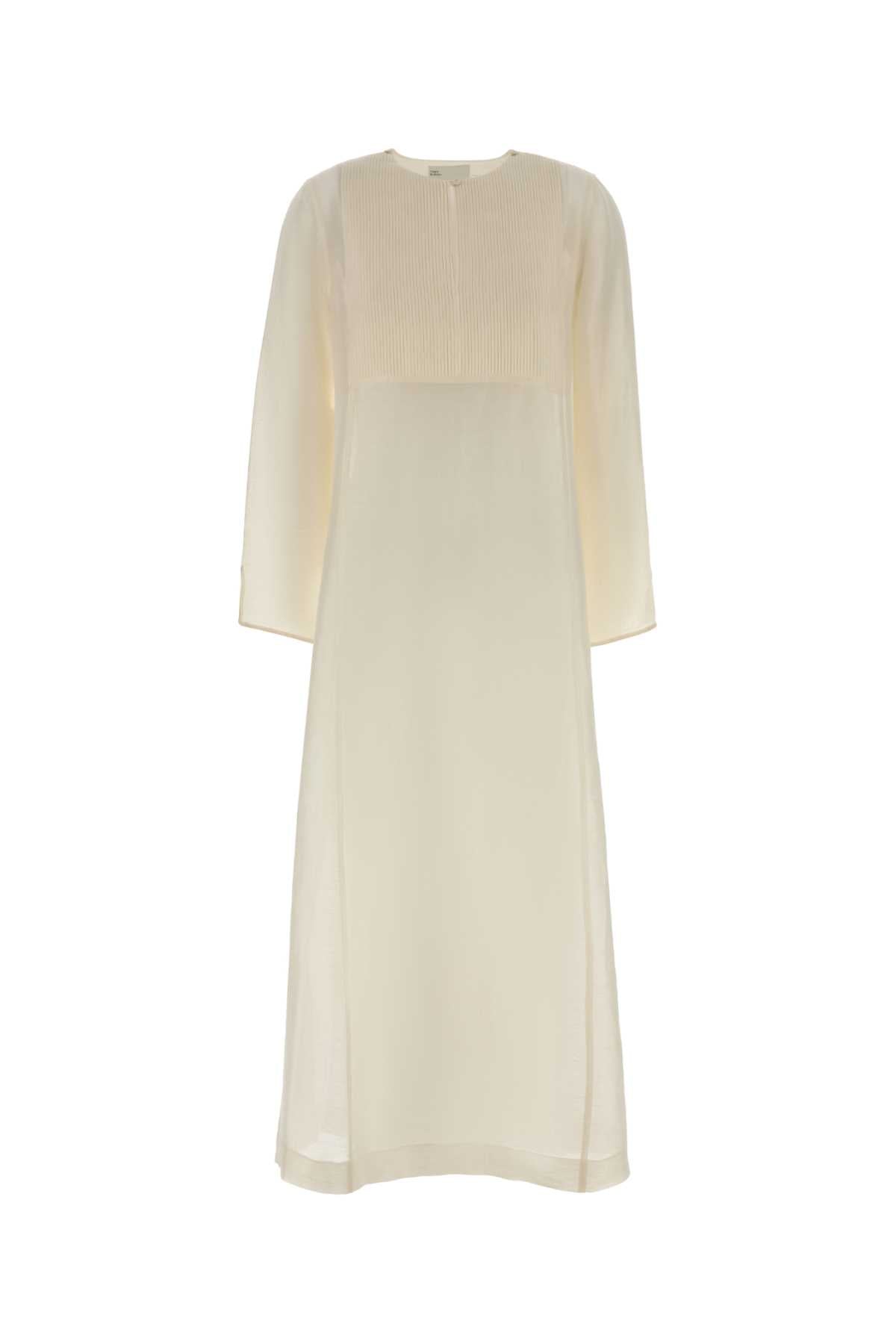 Ivory Linen Blend Caftan 106 Silk Abiti