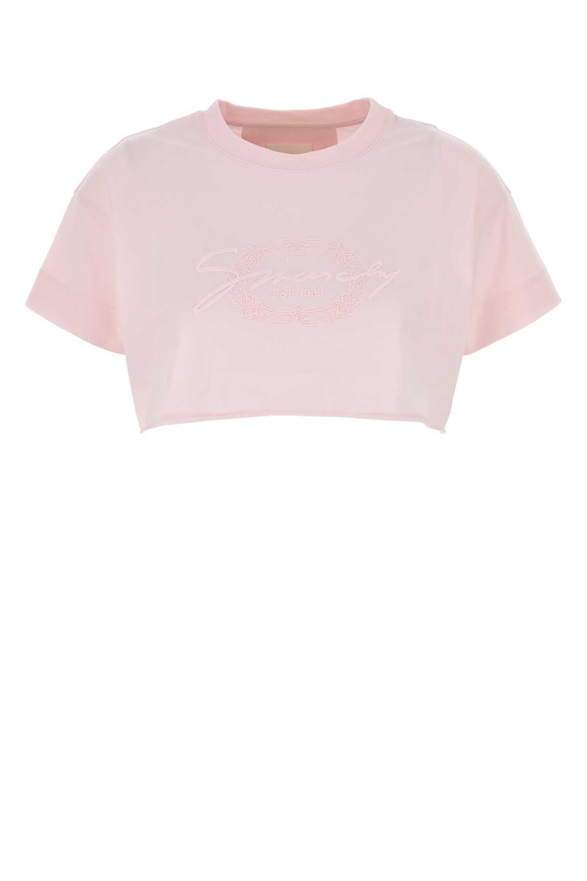 Pastel Pink Cotton Crop-Top Babypink Exterior: Maglie