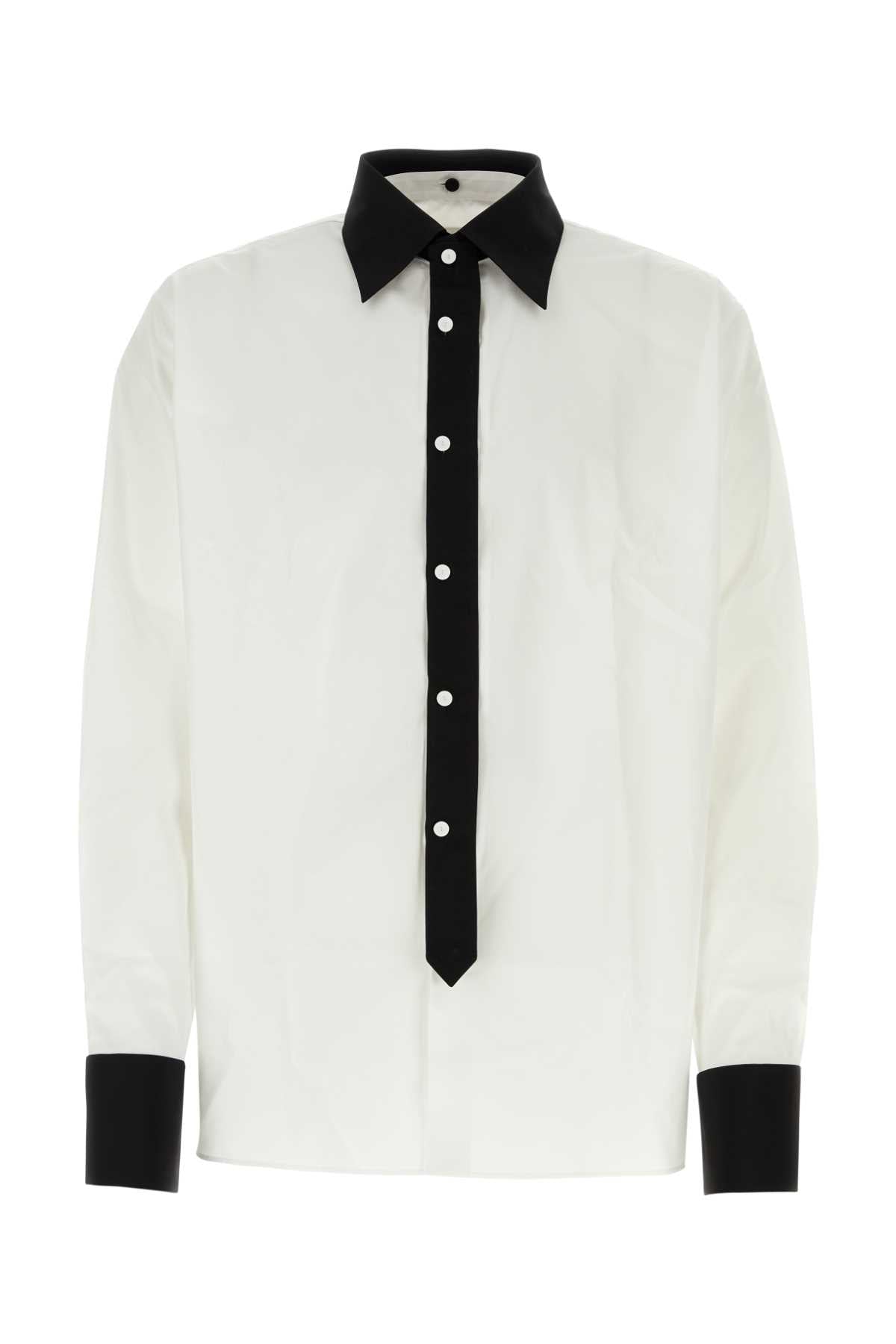 White Poplin Oversize Shirt Bianconero Camicie