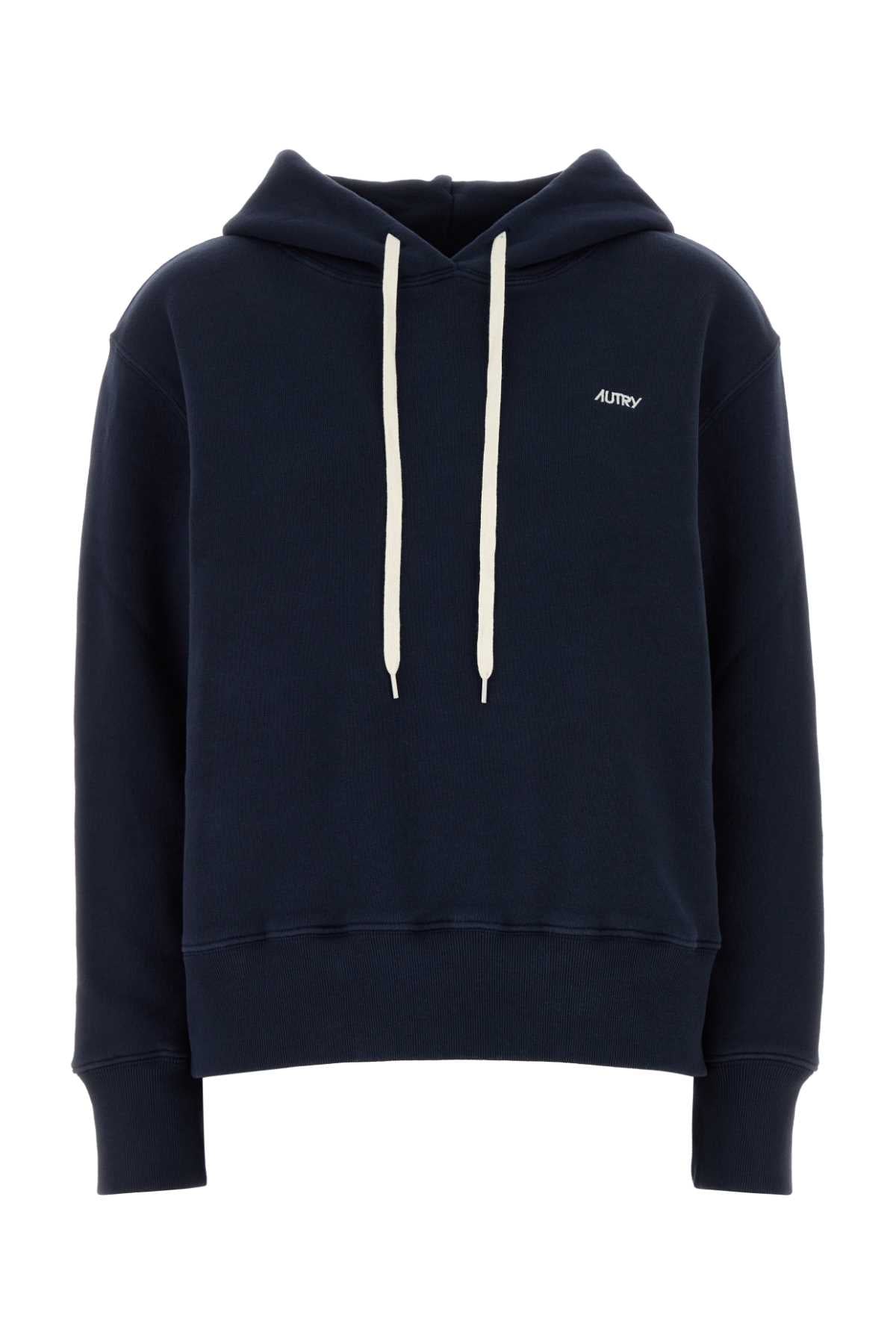 Navy Blue Cotton Main Wom Sweatshirt A2jb Exterior: Felpe