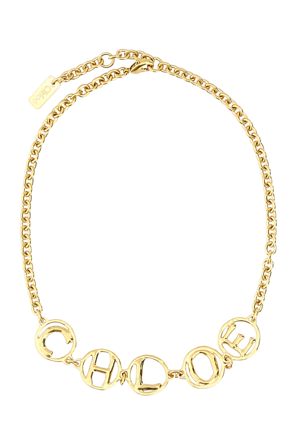 Gold Metal Chloã© Script Chocker Brass Collane