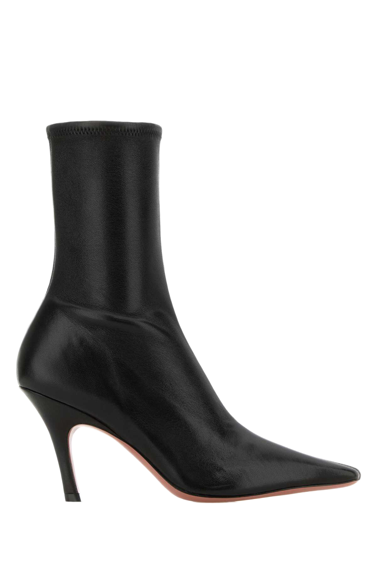Black Nappa Leather Jamie Ankle Boots Black80mmslantedsrheel Stivali