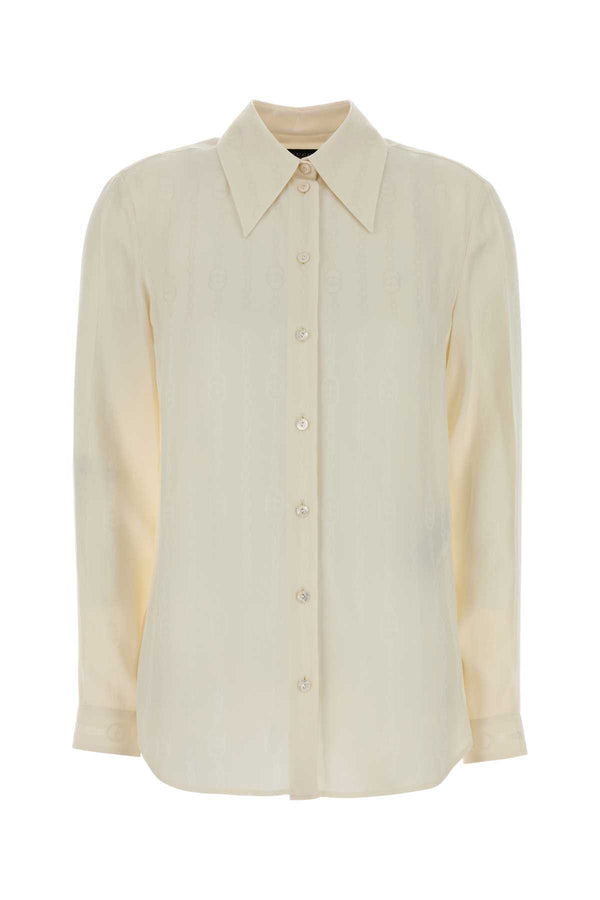 Gucci 100% Silk shirt in white