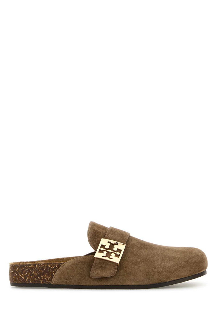 Beige Suede Mellow Slippers Riverrockgold