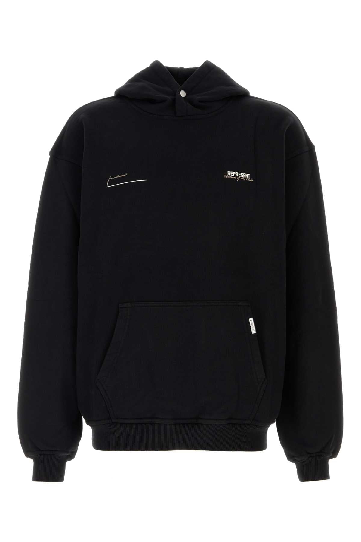 Black Cotton Sweatshirt Exterior: Felpe