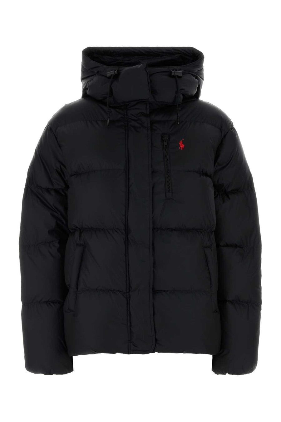 Black Nylon Down Jacket Poloblack Piumini