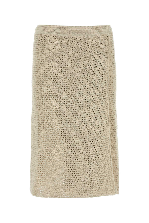 Bottega Veneta 100% Cotton skirt in beige