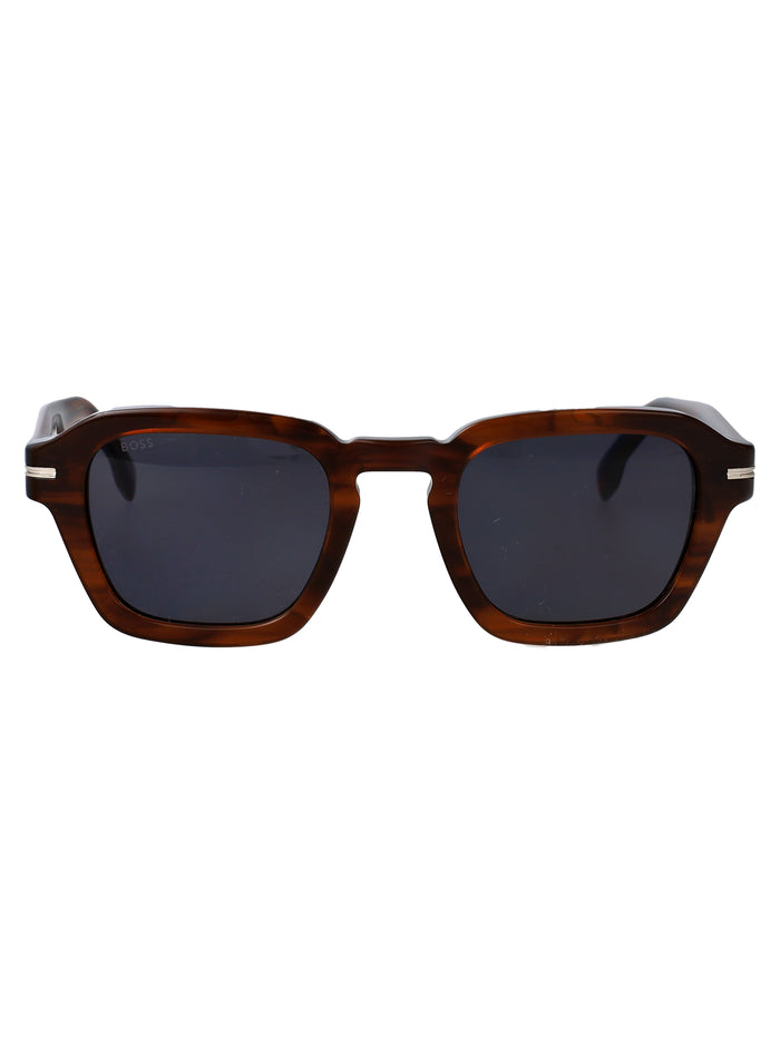 Boss 1853-S Brown Horn Acetate Sunglasses