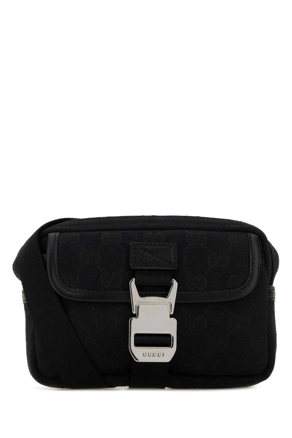 Gucci With Exterior: 100% Fabric crossbody bag in black