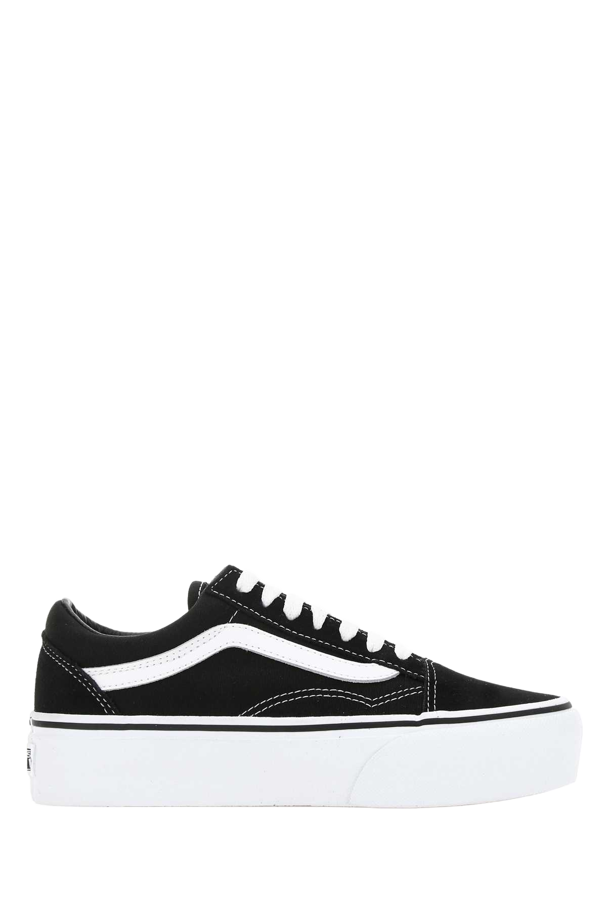 Black Fabric Old Skool Platform Sneakers Y281