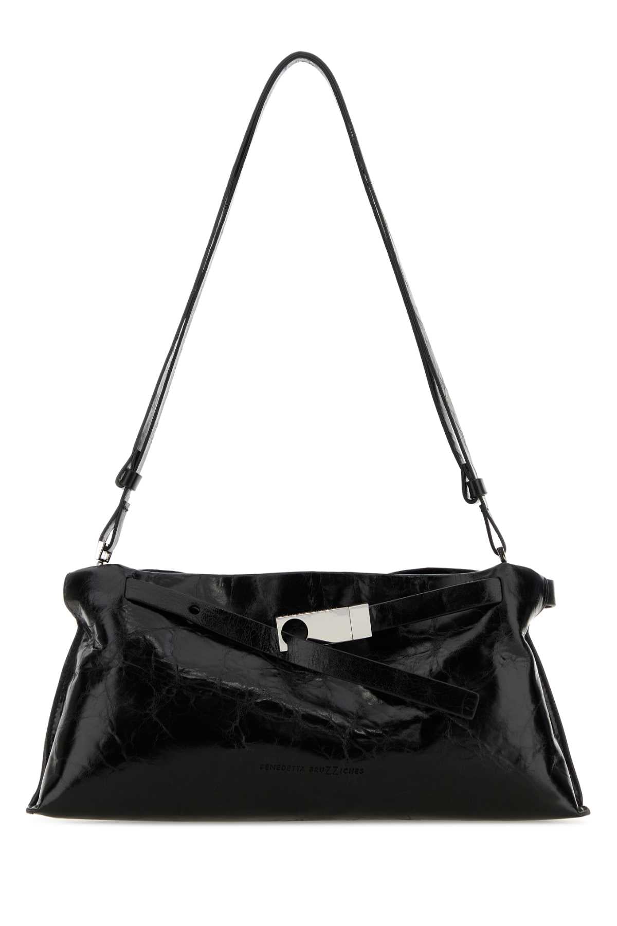 Black Leather Mame Shoulder Bag Nightly Borse A Mano