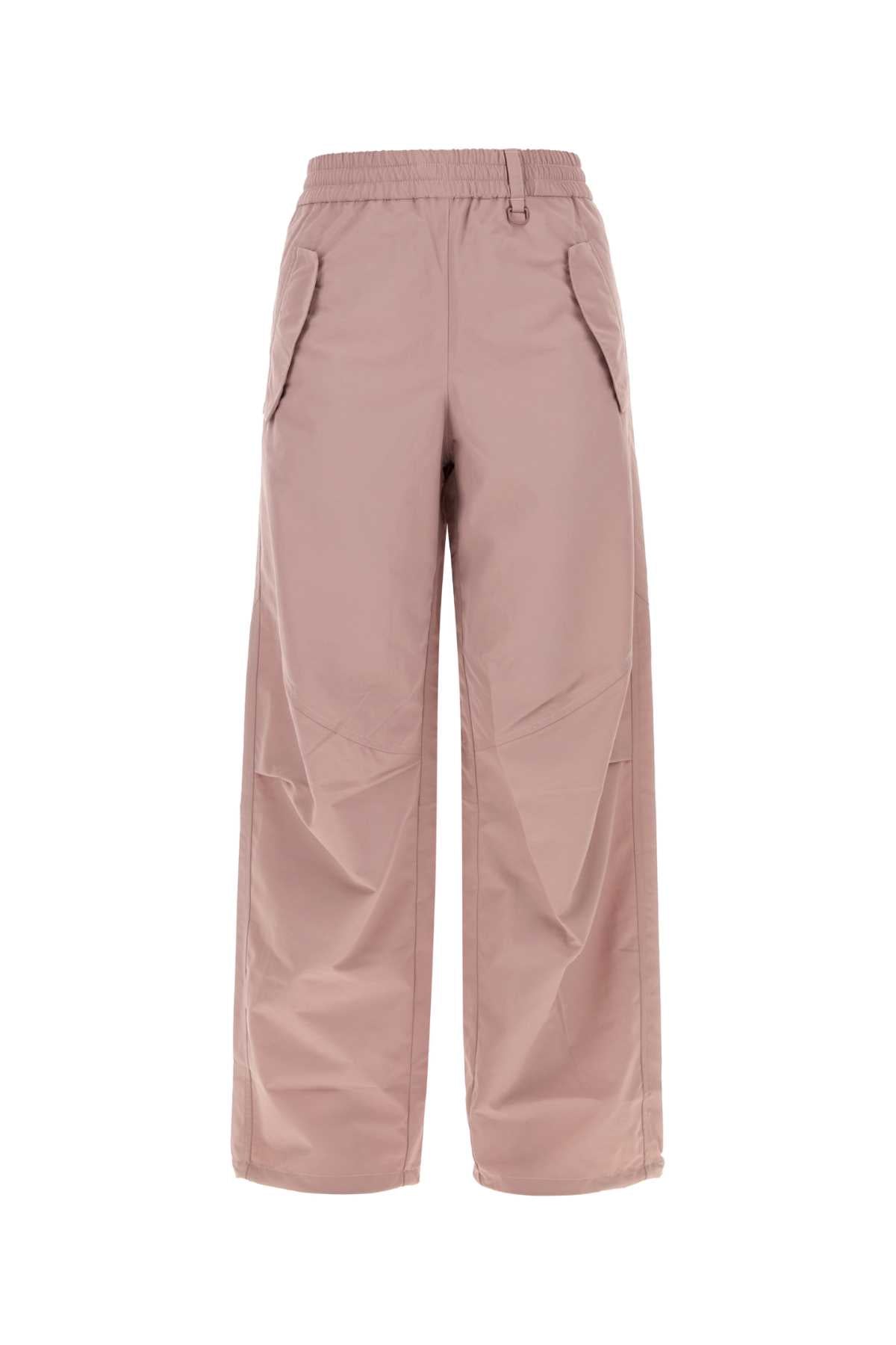 Powder Pink Nylon Pant Rosacipria Exterior: Pantaloni
